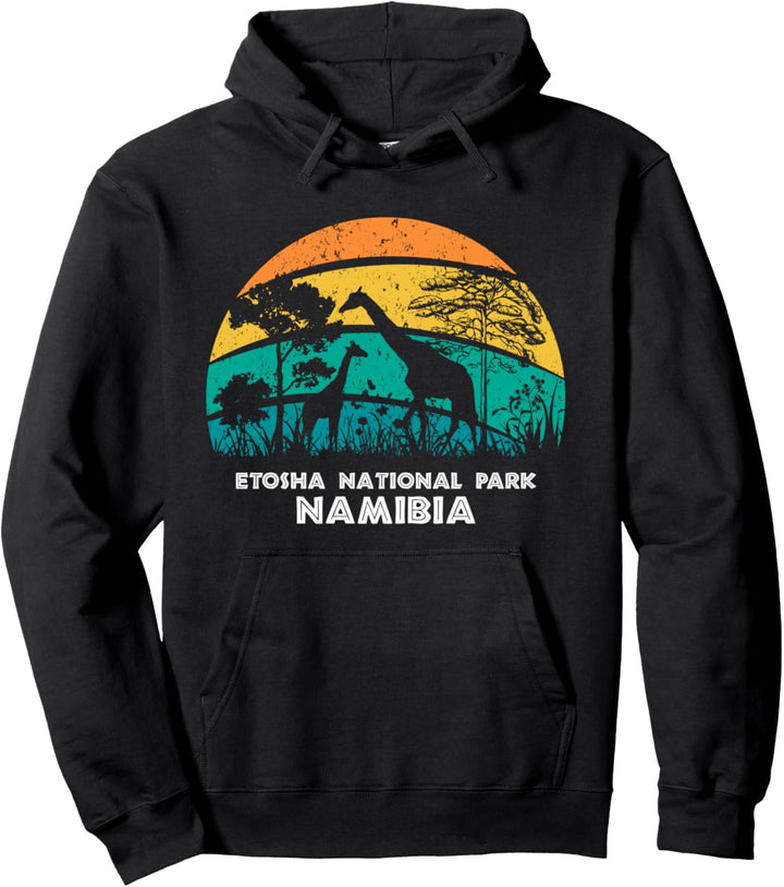 Vintage Retro Etosha National Park, Namibia Afrika Safari Gi Pullover Hoodie