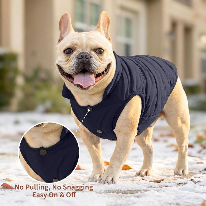 Hundejacke für den Winter und kaltes Wetter, 2-lagiges Fleece, warm, weich, Winddicht, für kleine Hu