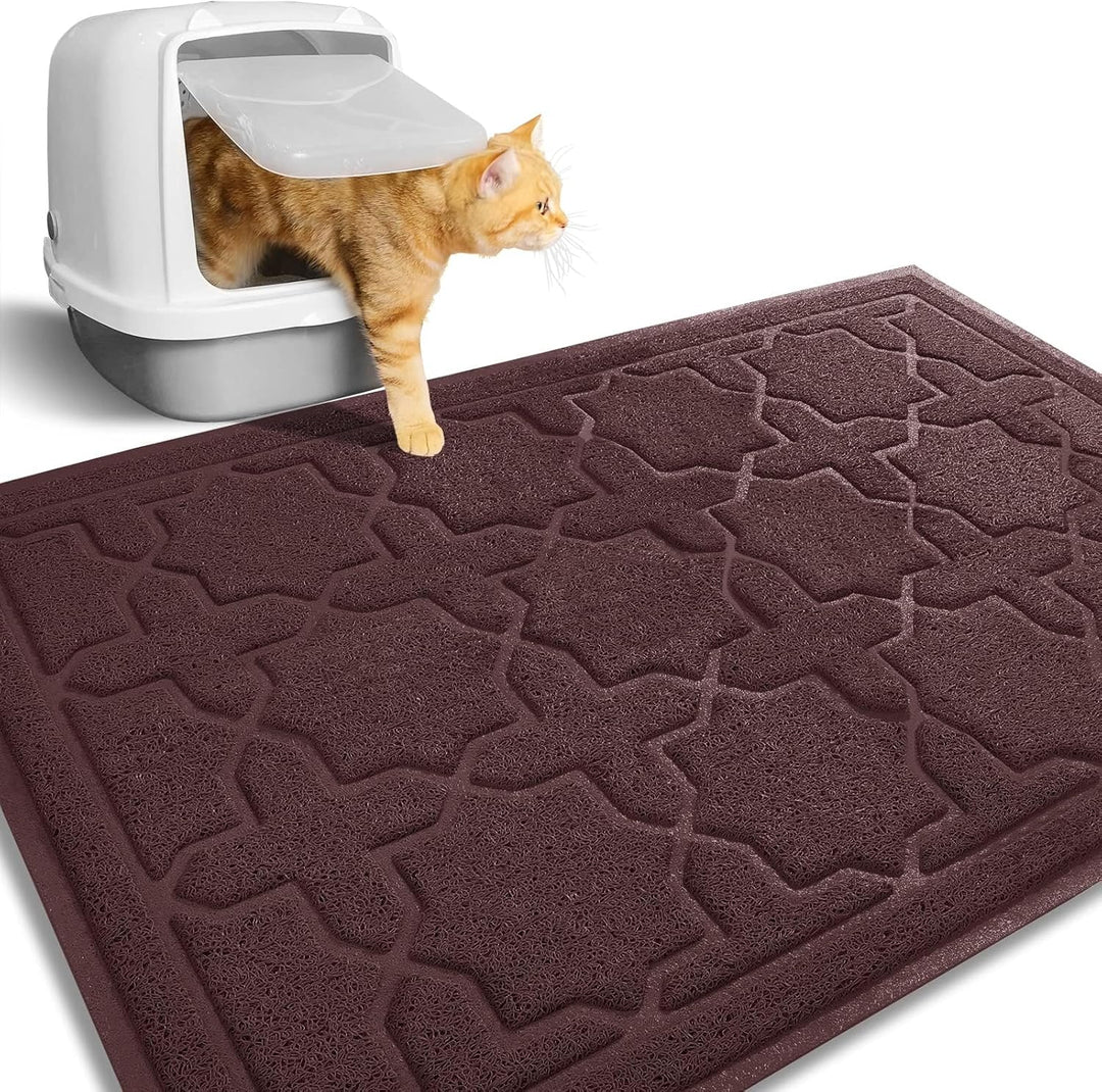 Yimobra Katzenstreu Matte, 90 x 60 cm, Wasserdichte Katzenklomatte Rutschfest Katzenklo Unterleger M