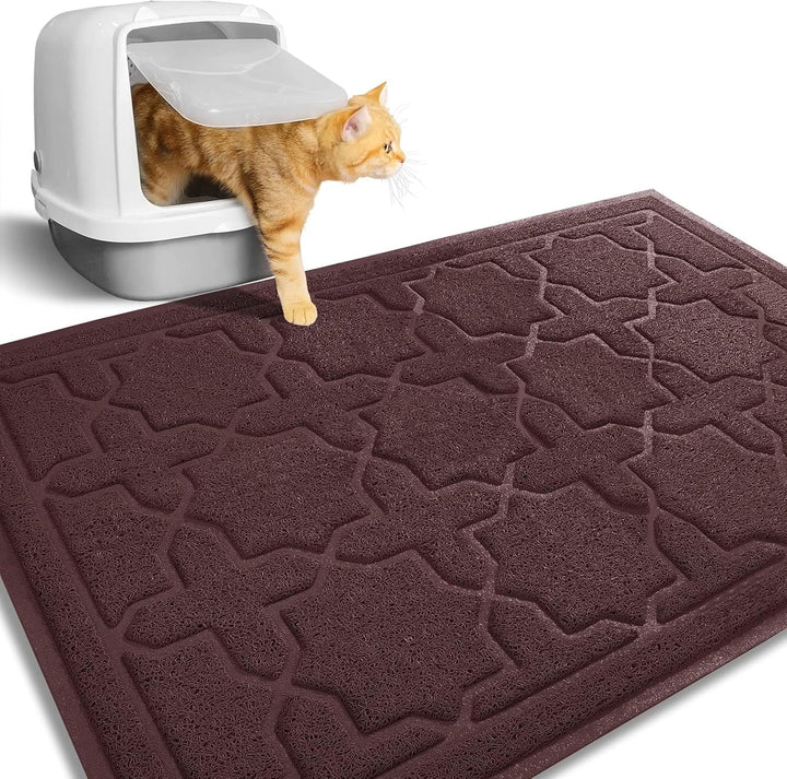 Yimobra Katzenstreu Matte, 90 x 60 cm, Wasserdichte Katzenklomatte Rutschfest Katzenklo Unterleger M