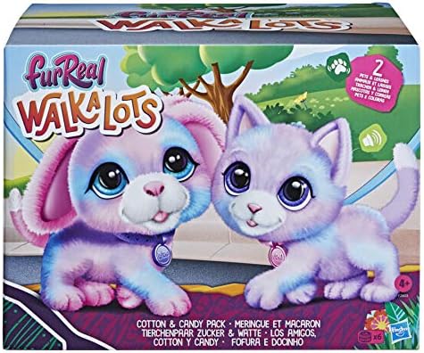 Hasbro furReal Walkalots Tierchenpaar Zucker &amp; Watte 2er-Pack, interaktives elektronisches Hündchen