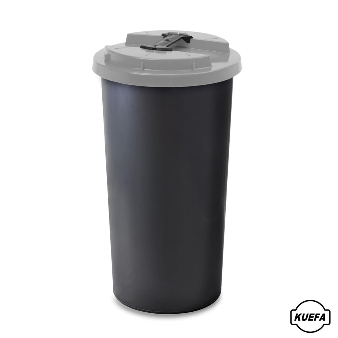 KUEFA BSC 60L Mülleimer, Müllsackständer, Gelber Sack Ständer inkl. Klemm-Ring für Müllbeutel, extra