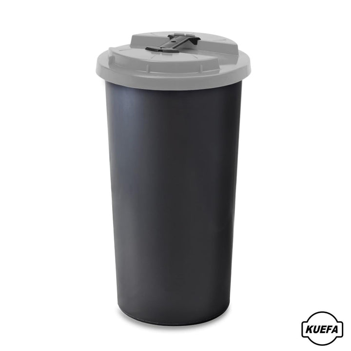KUEFA BSC 60L Mülleimer, Müllsackständer, Gelber Sack Ständer inkl. Klemm-Ring für Müllbeutel, extra