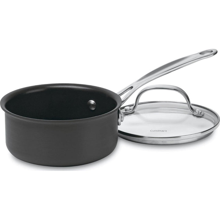 Cuisinart 635–24 Chef 's Classic Aluminiumguss Stieltopf 1-Quart Stainless Steel and Black, 1 Liter