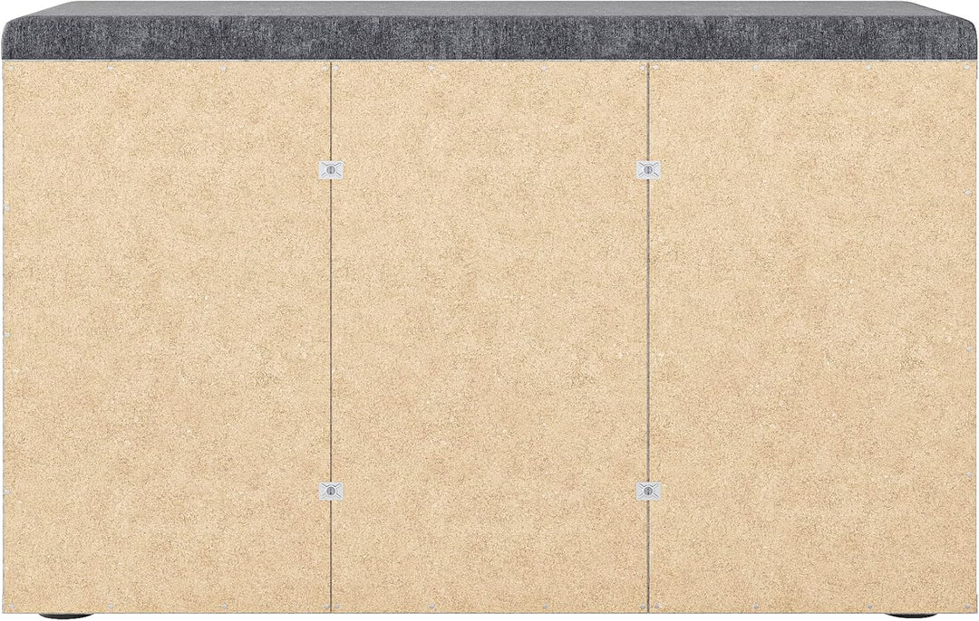 KOMTO Schuhbank mit Sitzfläche - Schuhregal Beton 80 x 50 x 30 cm Schuhschrank mit Sitzbank Flur Ban