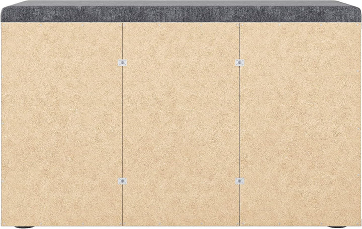 KOMTO Schuhbank mit Sitzfläche - Schuhregal Beton 80 x 50 x 30 cm Schuhschrank mit Sitzbank Flur Ban