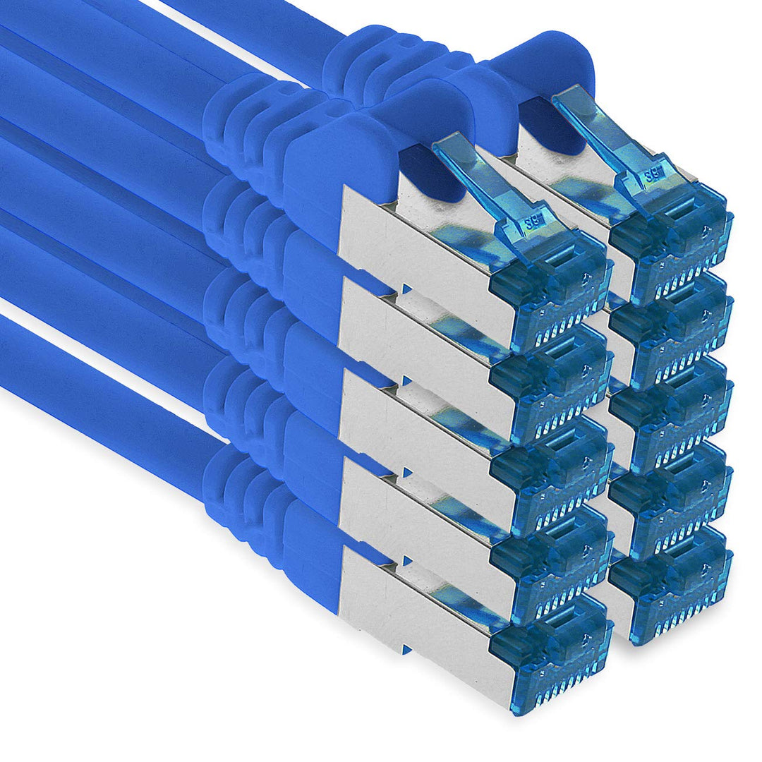 1aTTack.de Patchkabel – 10X 10m Ethernet, Netzwerk, LAN Kabel CAT6a (für Gigabit Netzwerke, Router,