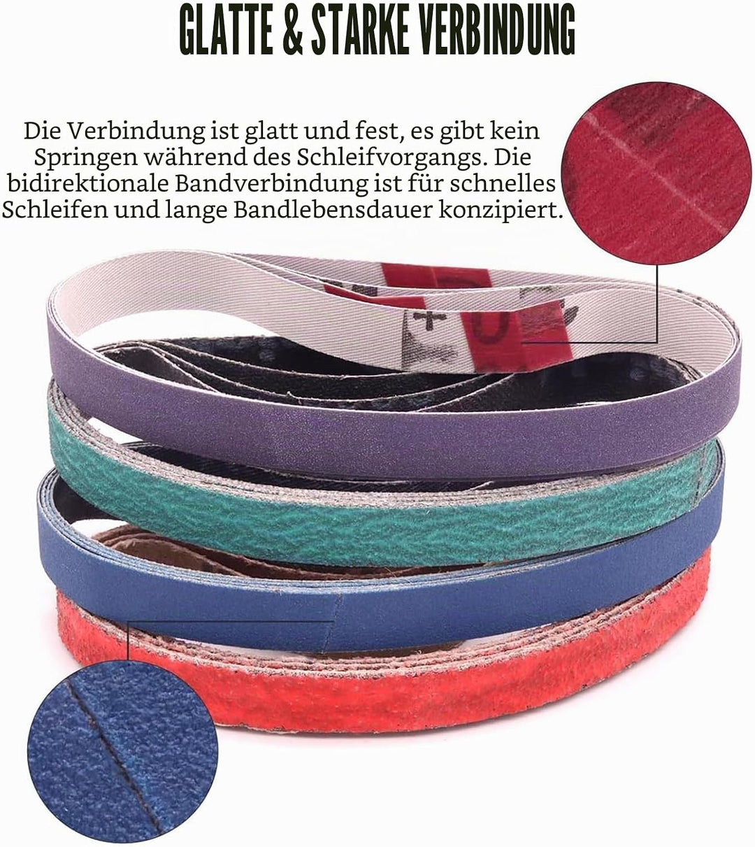 1 x 45,7 x 45,7 cm Schleifbänder, 16 Stück Messerschärfer, Schleifbänder für die Arbeit, scharfe Ken