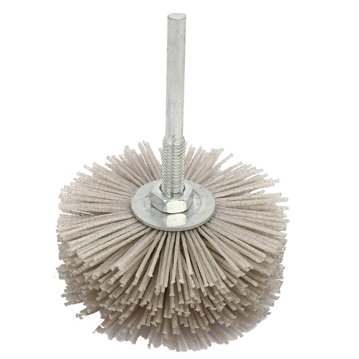 sourcing map 6mmSchaft 82mm Dia Kopf 120 Grit Schleifmittel Nylon Rad Bürsten Schleifwerkzeug DE de,