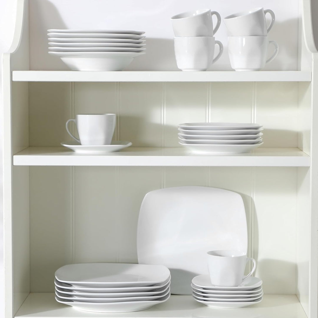 MALACASA, Serie Julia, Geschirrset 12 Personen, 60 Teilig Porzellan Geschirr Set,Kombiservice Tafels