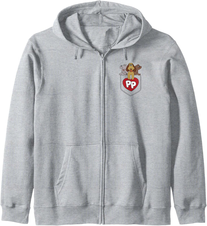 Pound Puppies Faux Pocket Puppy Heart Logo Kapuzenjacke