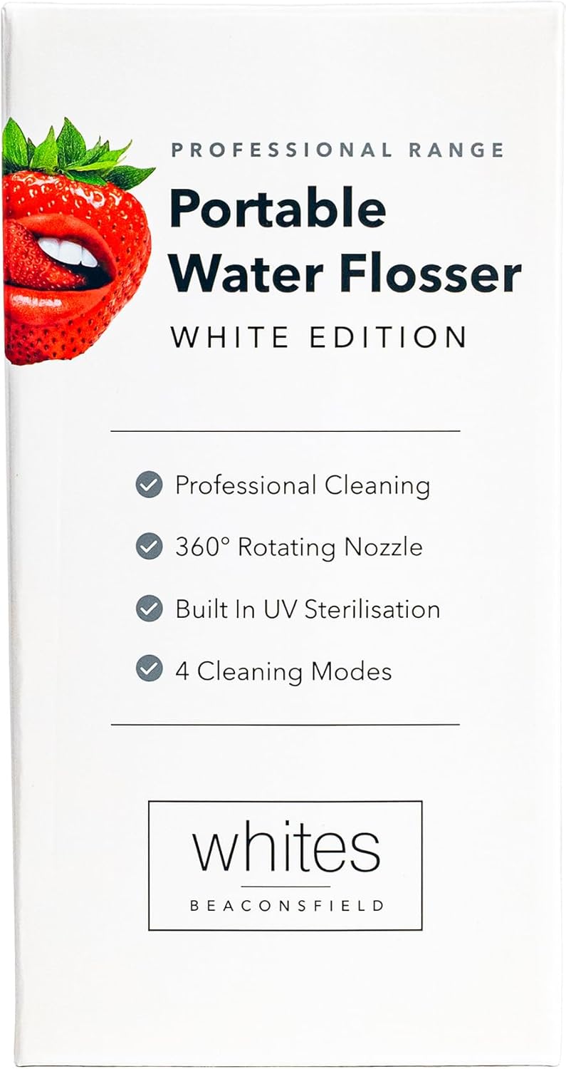 Whites Beaconsfield Dental Water Flosser — Tragbare wasserdichte Munddusche für Zähne &amp; Zahnfleisch,