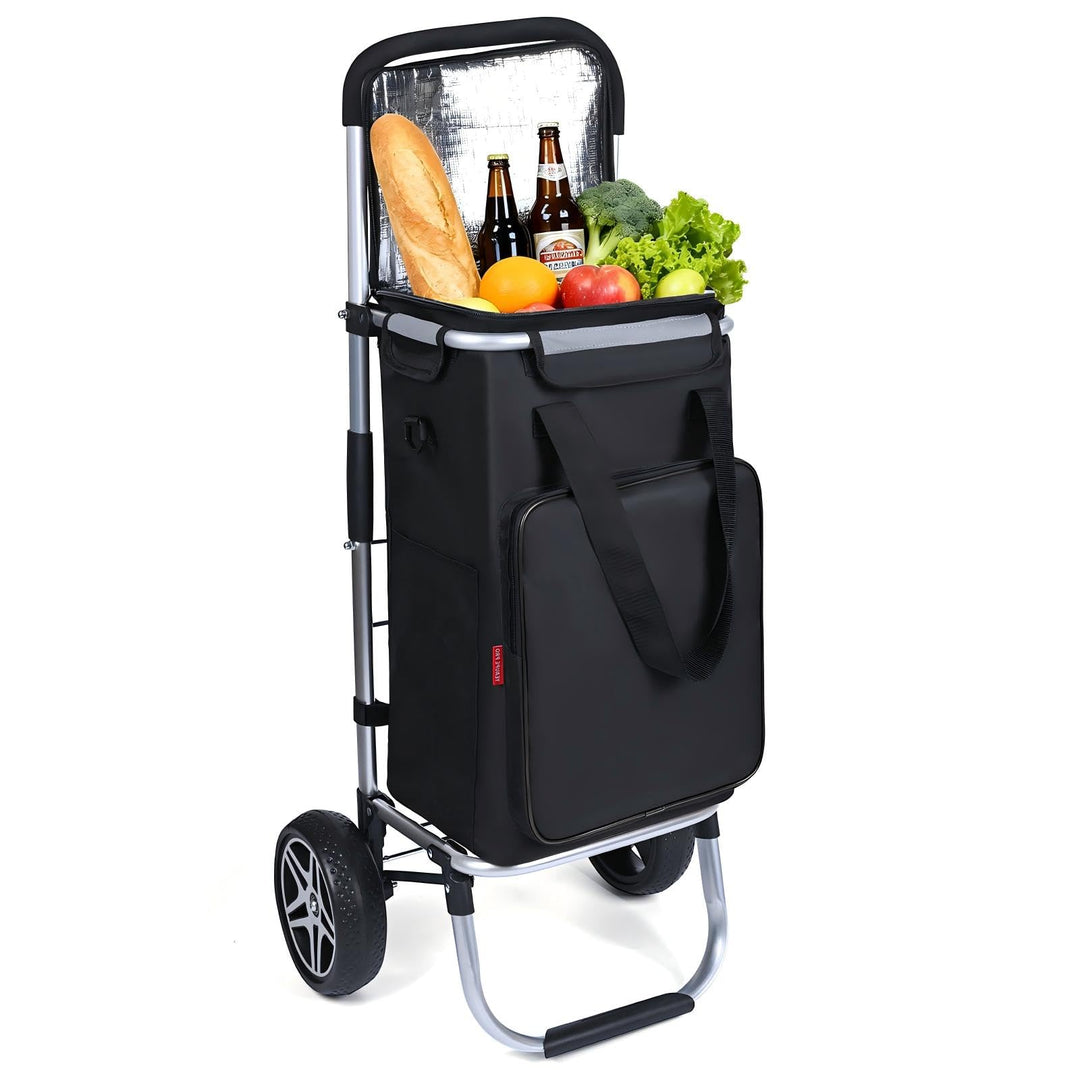 YEAUPE PRO Einkaufswagen mit Kühlfach | max. 46L & 25kg Traglast | Klappbarer 3in-1 Trolley Sackkarr
