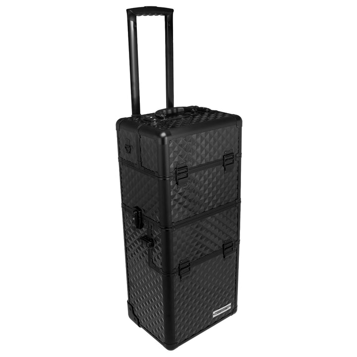 anndora 2 Rad Beauty Trolley 60 Liter Salontrolley Friseurkoffer komplett schwarz Dk: Komplett Schwa
