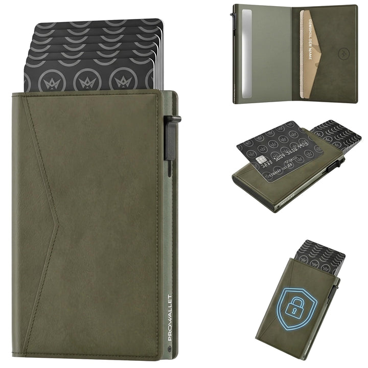 ProWallet Slim Deluxe - Slim Wallet mit RFID-Schutz 9,7 cm Schwarz, 9,7 cm Schwarz
