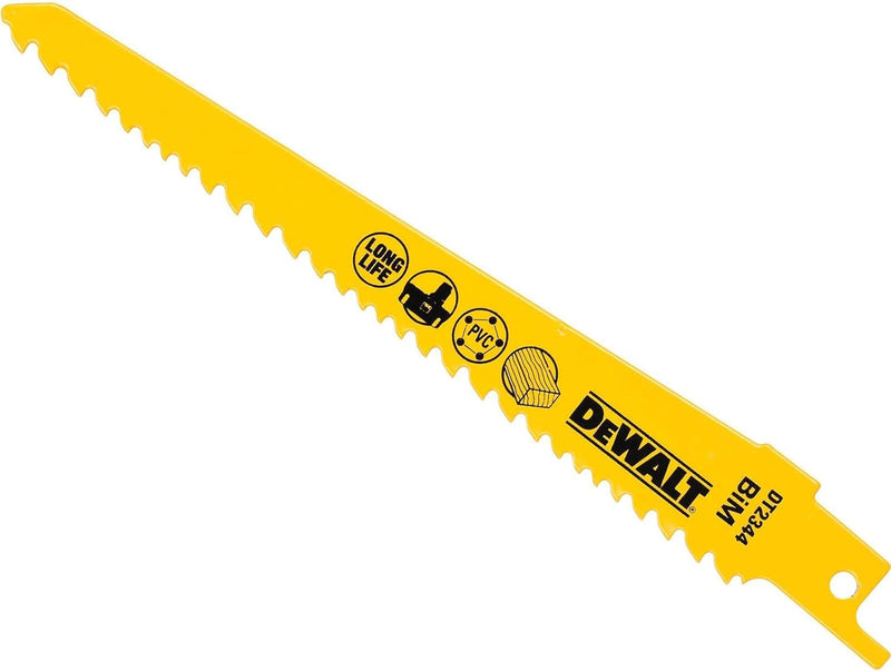 DEWALT DT2344-QZ Bimetall-Säbelsägeblatt Akku 152 Holz kurv (5 St)