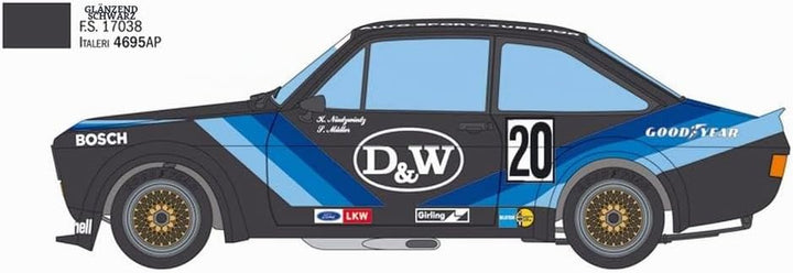 Italeri 3664S - 1:24 Ford Escort Zakspeed Gr.2 D&amp;W Bausatz, Standmodellbau, Basteln, Hobby, Kleben,