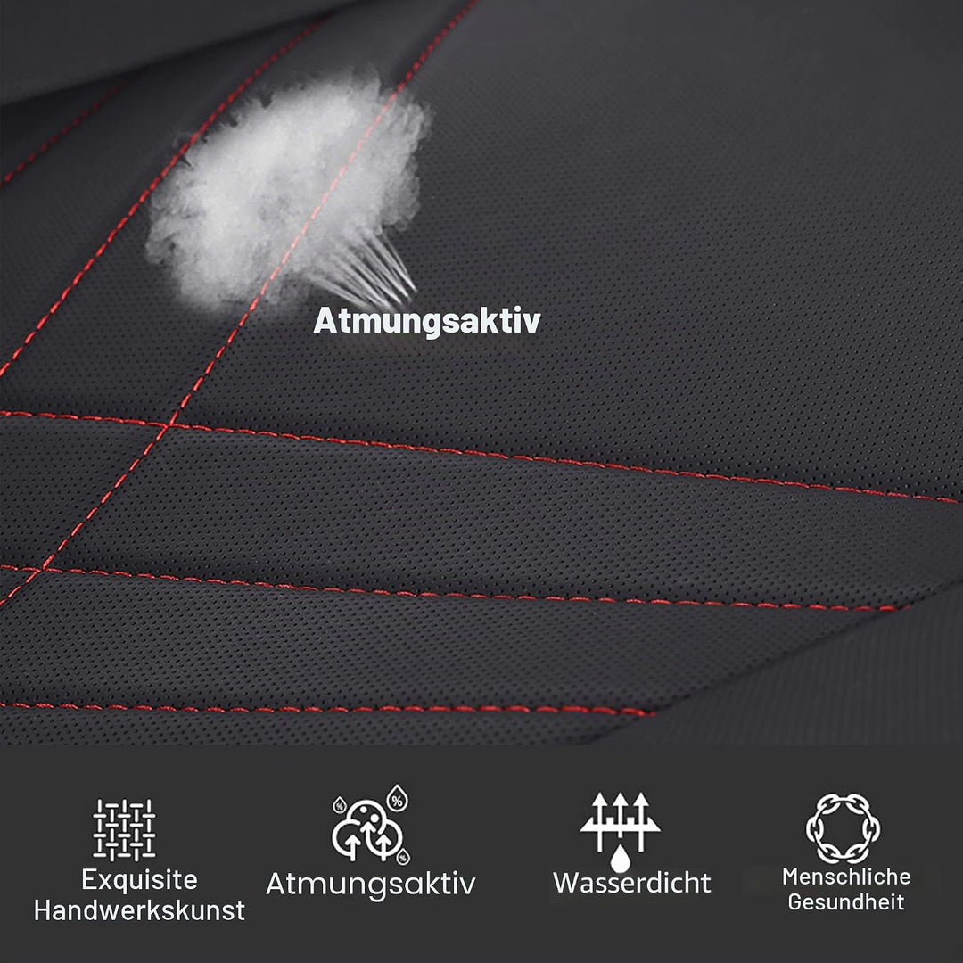 kingphenix Premium-PU-Autositzbezug, Vordersitzschutz, funktioniert mit 95% aller Fahrzeuge, gepolst
