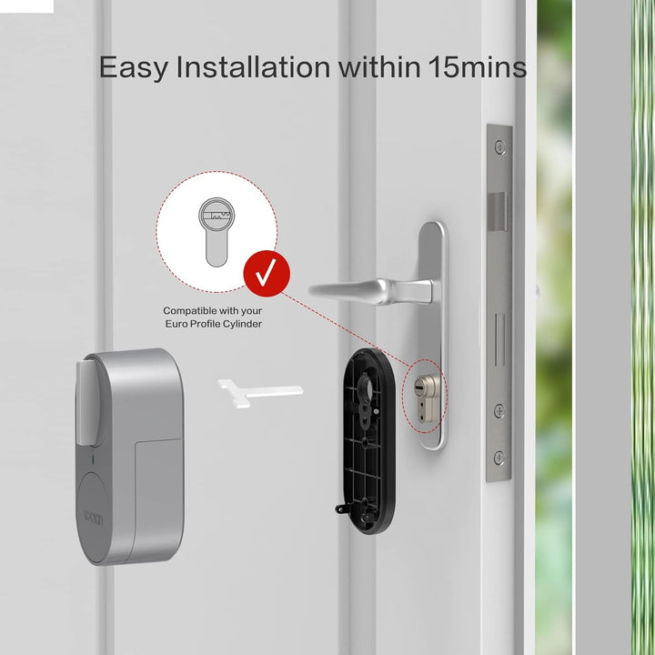 Lockin Smartes Türschloss G30, WLAN & App-Steuerung, Auto-Lock, Alexa- & Google-kompatibel, keyless