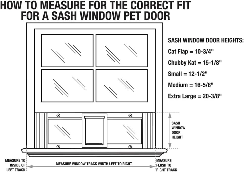 Ideal Pet Products Haustiertür, aus Aluminium, verstellbar für Fensterbreite von 83,8 cm bis 96,5 cm