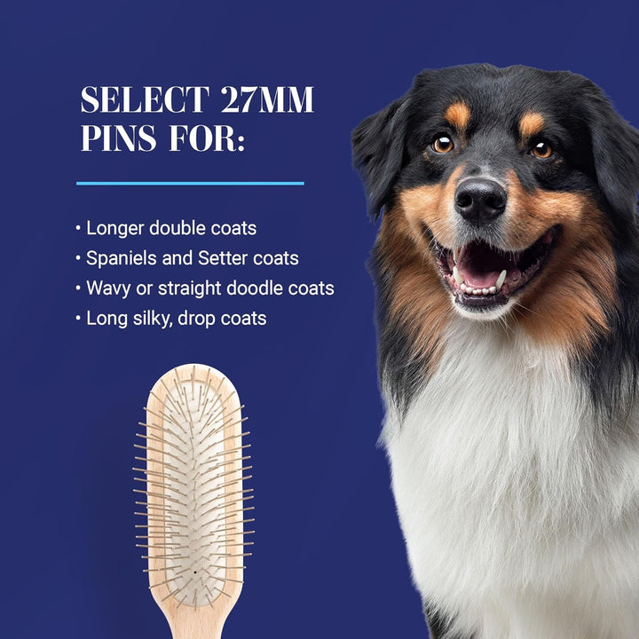 Chris Christensen Oblong Pin Brush Original for Pets 20mm Braun 20mm, Braun 20mm