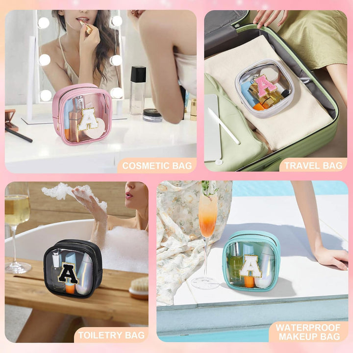 Parima Kosmetiktasche Mädchen Weihnachten - Rosa Make up Tasche Transparent Kulturbeutel Damen Gesch