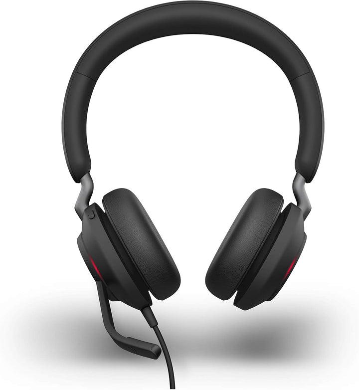 Jabra Evolve2 40 PC Headset – Noise Cancelling Microsoft Teams Certified Stereo Headphones with 3-Mi