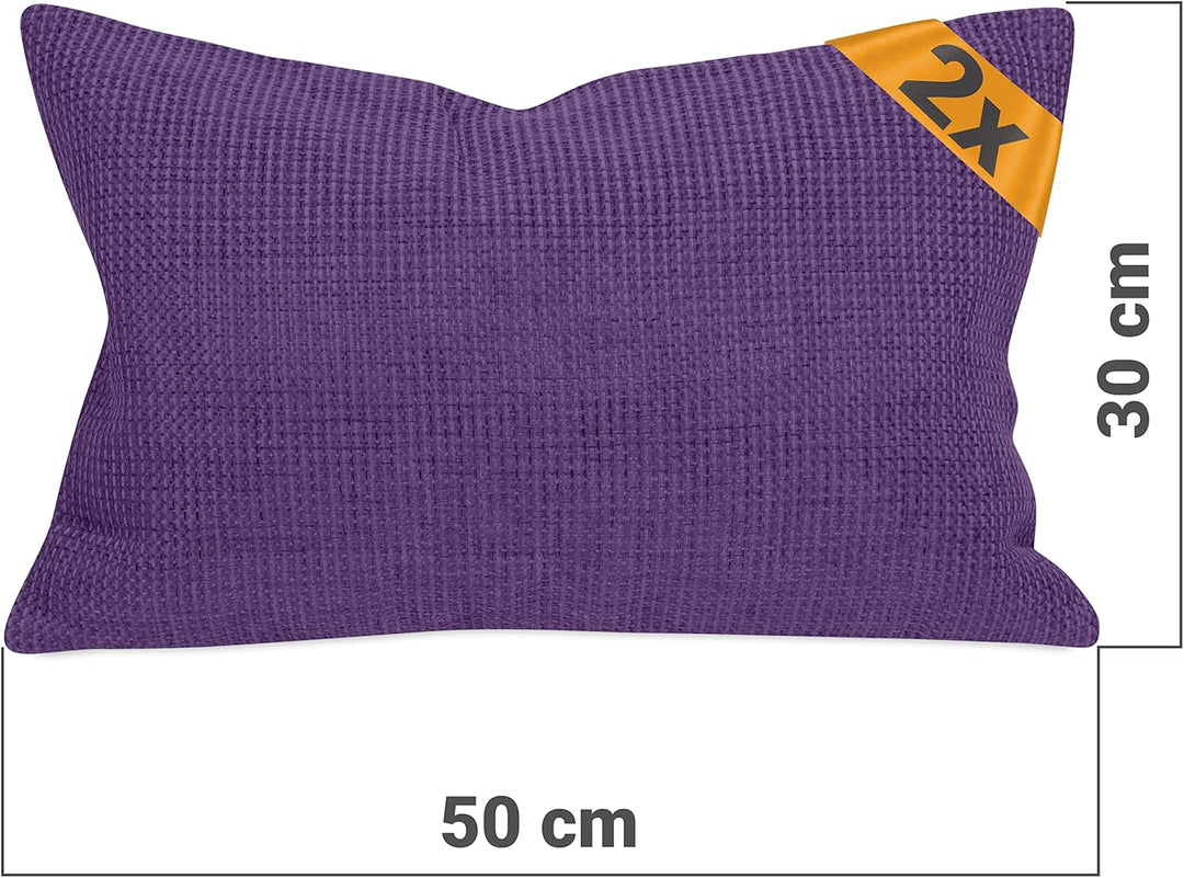 npluseins 2er Pack Kissenhüllen mit Struktur-Muster - Polsteroptik 617.767, 1 Pack (2 Stück) - Kisse
