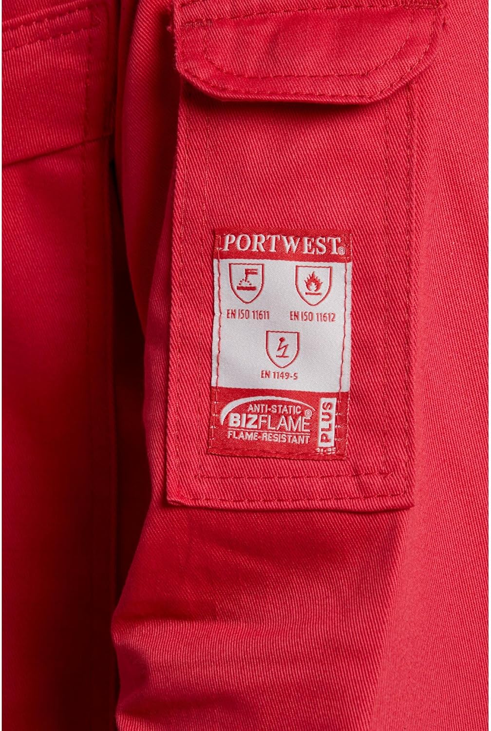 Portwest FR21 Leichter Anti-Statik Flammenresistenter Overall Rot S, Rot S