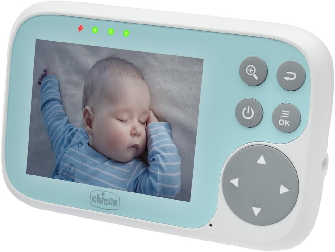 Chicco Video-Babyphone-Start, mit 3,2"-Farbbildschirm, 200 m Reichweite, Infrarot-Nachtsicht, Smart-