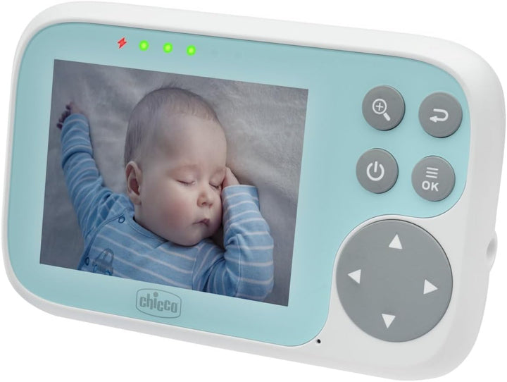 Chicco Video-Babyphone-Start, mit 3,2"-Farbbildschirm, 200 m Reichweite, Infrarot-Nachtsicht, Smart-