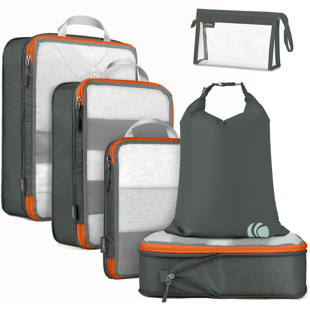 Cipway Kompression Koffer Organizer Set für Rucksack ，Netzgewebe Ultraleichte Packtaschen Packing Cu