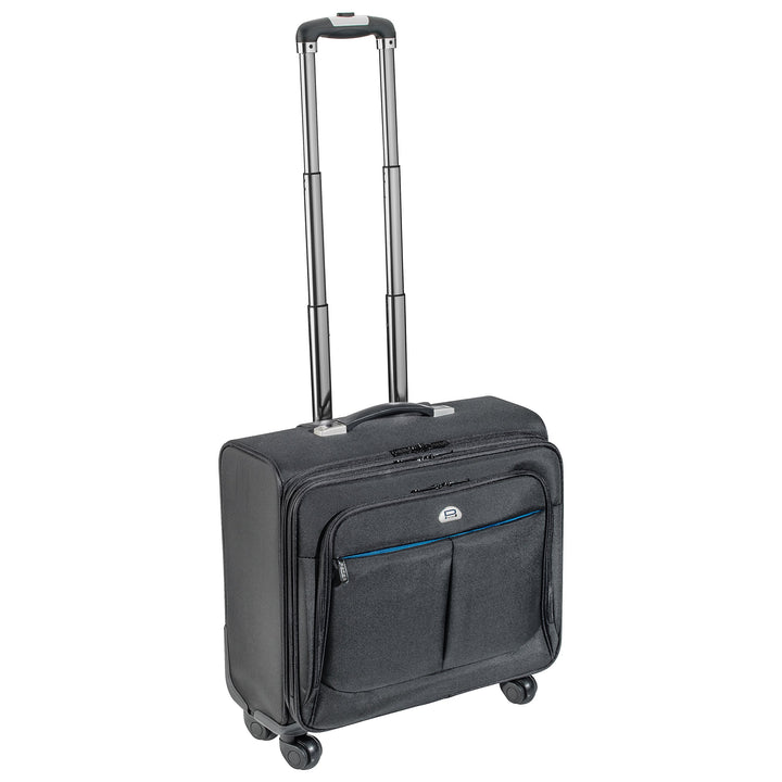 PEDEA Business Trolley Premium Laptop-Rollkoffer bis 17,3 Zoll (43,9 cm) mit Übernachtungsfach, schw