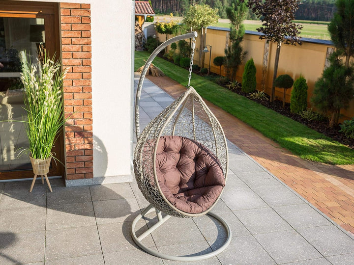 Hängesessel Kissen, Polster, Auflage für Polyrattan & Rattan Hängeschaukel, Sitzauflage für Hängekor