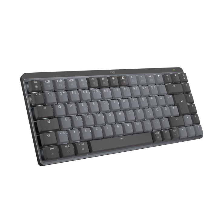 Logitech MX Mechanical Mini für Mac, Kabellose Tastatur mit Beleuchtung, Flache Tasten, Taktile leis