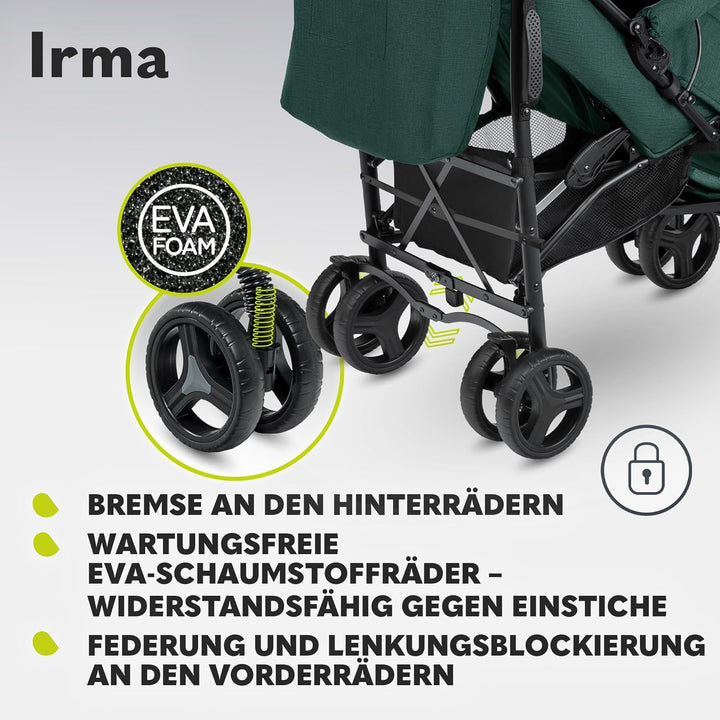 LIONELO Irma Kinderwagen bis 15 kg, Kinderwagen, leichter moderner Kinderwagen mit Liegefunktion, fa