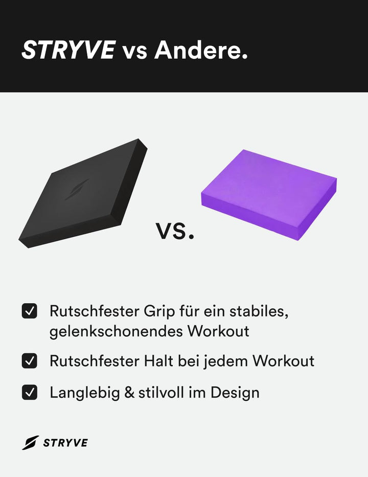 STRYVE Balance Pad – Rutschfestes Balance Kissen aus Weichschaum (48x38x6cm) - Physio Balance Pad Er