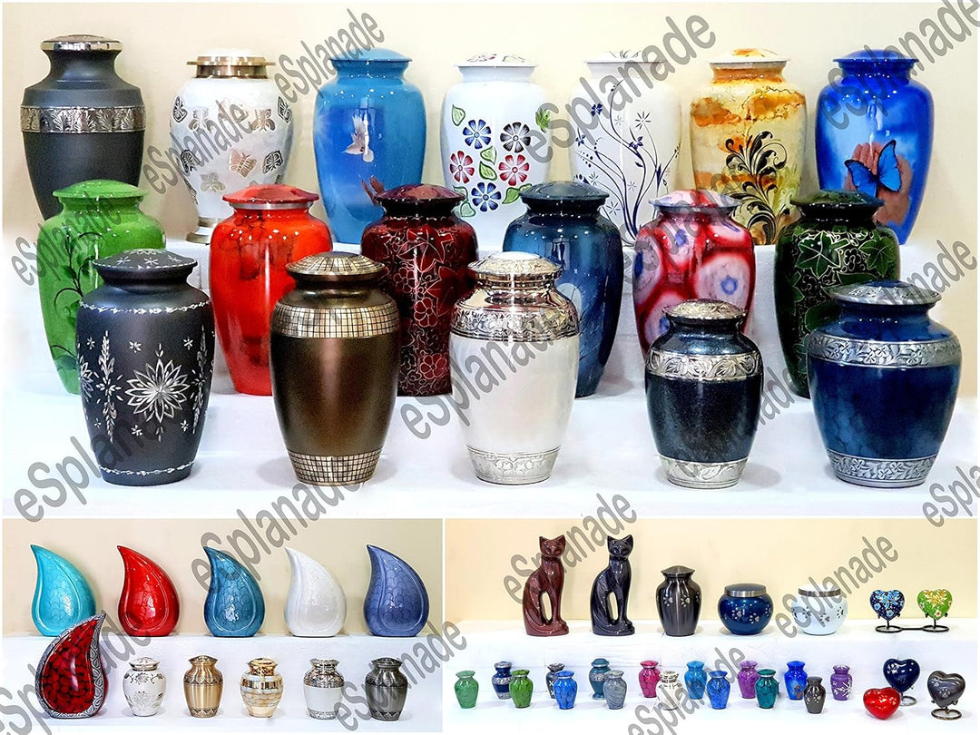 eSplanade Messing Feuerbestattung Urne Memorial Container Jar Pot | Feuerbestattungsurnen | Messingu