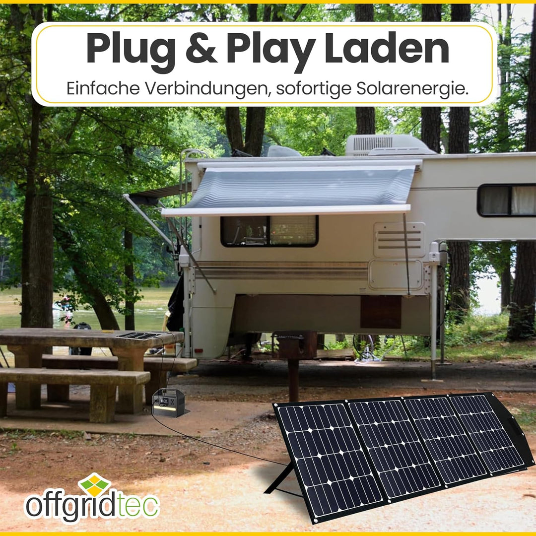 Offgridtec© FSP-2 180W Faltbares Solarmodul mit Sunpower Back-Contact Zellen ohne Laderegler mit pra