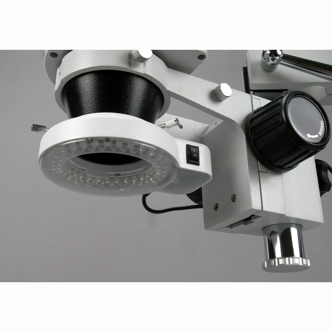 AmScope SM-4T-56S Schaltungsinspektion Trinokulares Zoom-Stereomikroskop mit 56-LED-Licht, 7X-45X, W