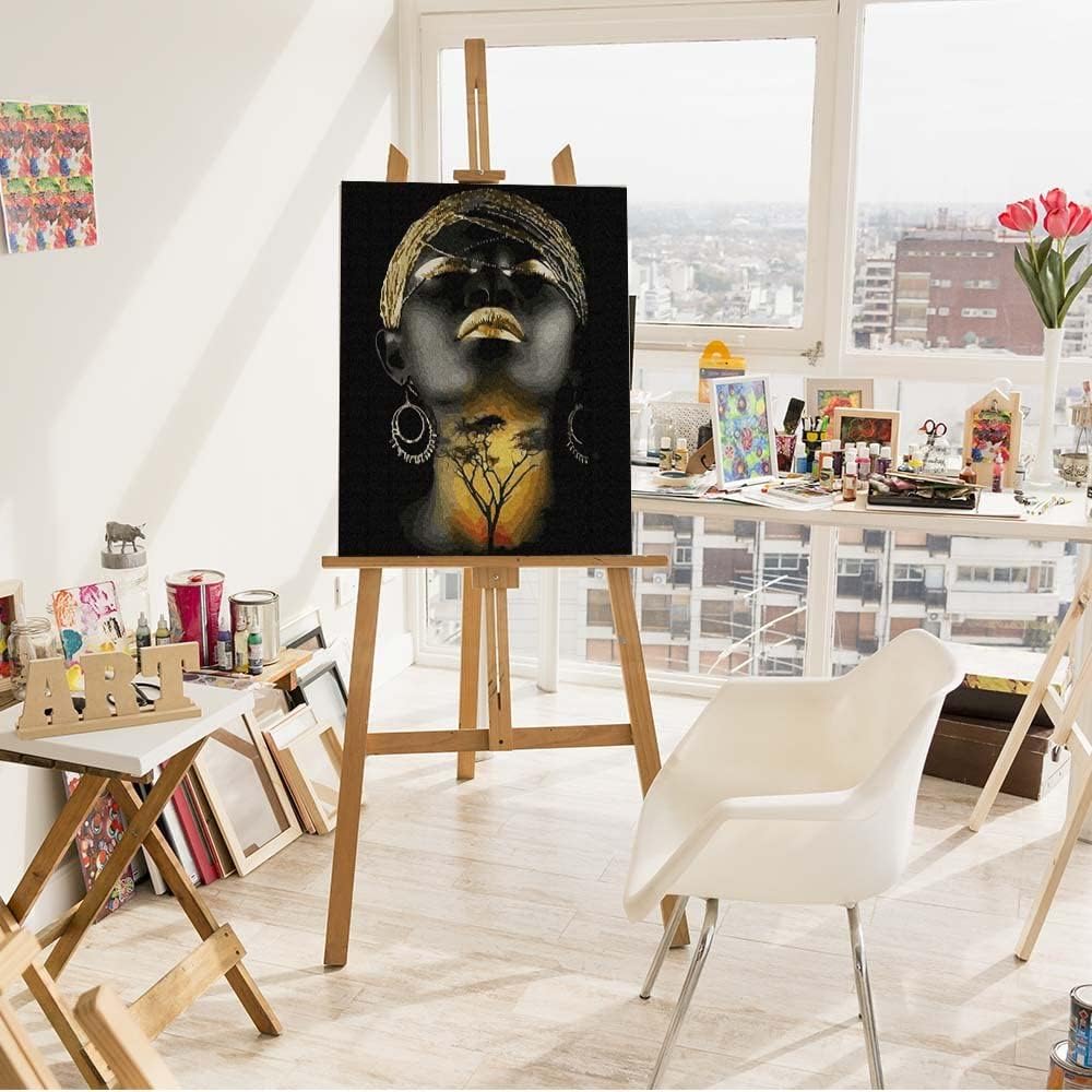 Artnapi Malen nach Zahlen Erwachsene mit Rahmen | DIY Handgemalt | Wärme Afrikas | Kit für Anfänger