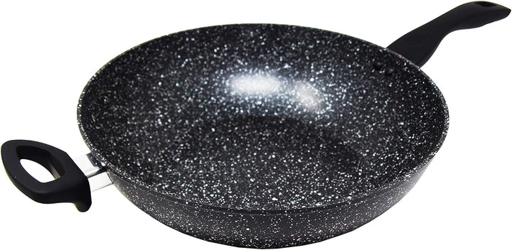 Westinghouse Black Marble Wokpfanne Ø32 cm, Mit Deckel, Induktion & Alle Herdarten, PFOA-Frei, Non S