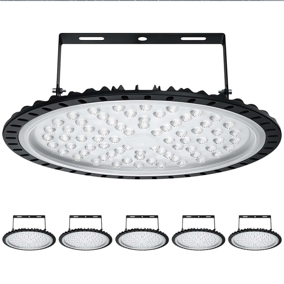 Viugreum Led Hallenstrahler, 300W UFO LED, 6000K-6500K Kaltweiss 120°Abstrahlwinkel Industrielampe,