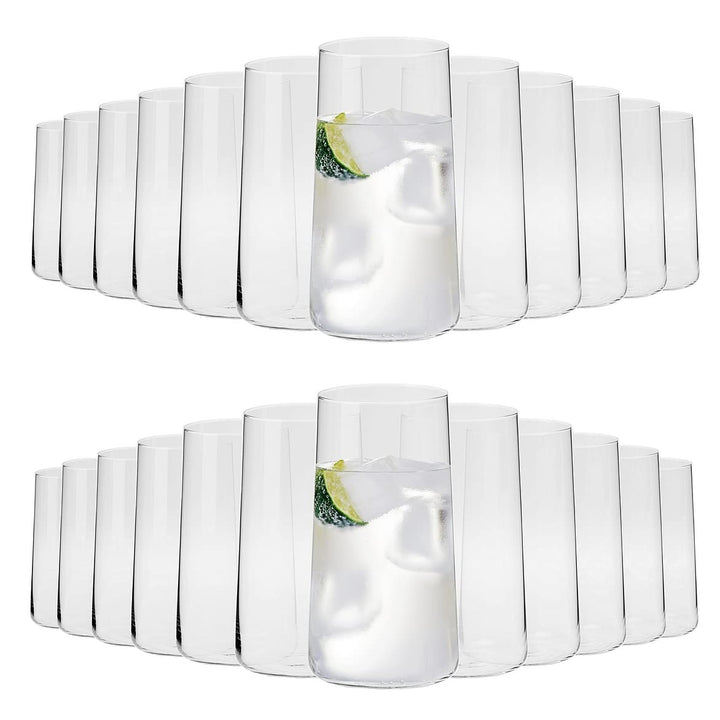 KIAPPO Set mit 24 Gläsern Avant-Grande mit Fassungsvermögen 540 ml hohe Gläser für Wasser und kalte