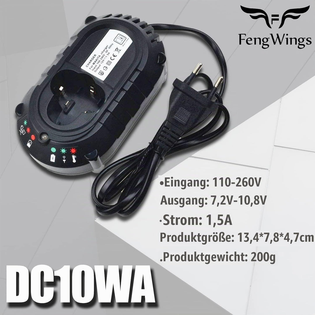 DC10WA DC10WB Ladegerät, Ersetzen Für Makita Akku 10.8V BL1013 BL1014 194550-6 194551-4 195332-9 Li-