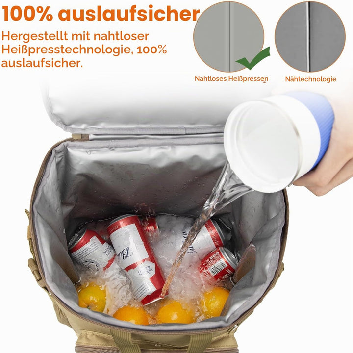 Hp hope Kühlrucksack 43L Isolierte Kühltasche Picknicktasche Warmhaltebox Kühlbox Kühlrucksack Gross