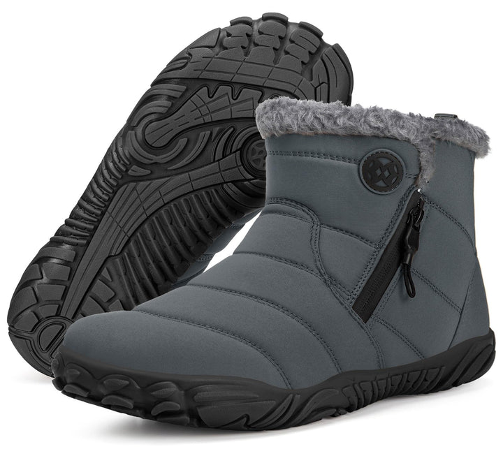 Sisttke Barfussschuhe Herren Gefüttert Winterschuhe Damen Warm Winterstiefel Winter rutschfeste Brei