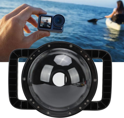 Annadue Dual Handle Stabilizer Grip Dome Port Objektiv Tauchtasche für DJI OSMO Action Kamera, mit A