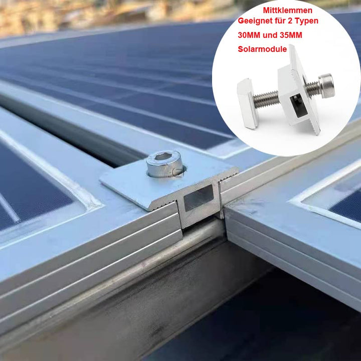 Solarmodul Halterung, Solarpanel Alu Befestigungssystem Trapezblech Photovoltaik Befestigungsschiene
