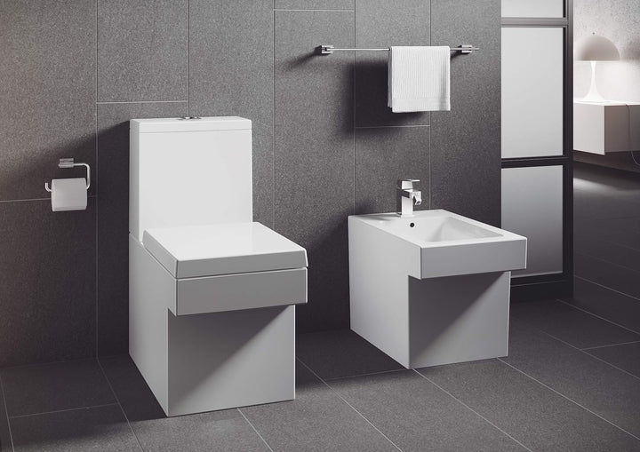 GROHE Essentials Cube - WC-Papierhalter (Metall, Verdeckte Befestigung, langlebige Oberfläche), chro
